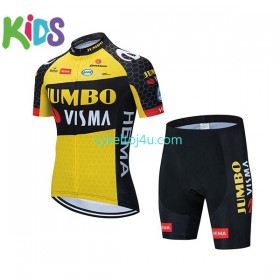 Team Jumbo-Visma Cykeltrøje + Cykelshorts Børn 2021 N001